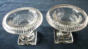 antique glass geo irish glass salts Geo Irish glass salts