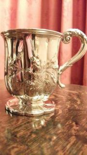 antique silver silver christening mug Silver Christening mug