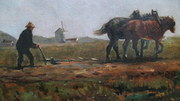 Victorian Dutch oil painting
