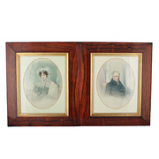 A Pair of Finely Water Painted