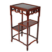 Chinese Carved Rosewood Side T