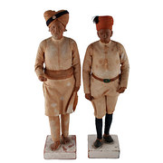 Pair of Indian Clay Figures Ma