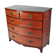 Regency Mahogany Bow Front Che