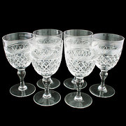 Set of Six Goblet Shaped Cut G