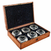 Set of Six Victorian Cut Glass