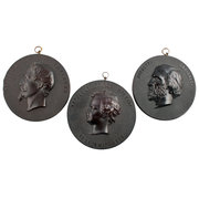 Three Bois Durci Medalions