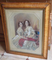 19th C Portrait of Two Sisters