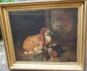 19th C oil on canvas  LopEared