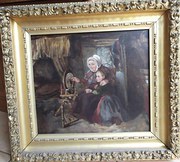 19th century oil painting Inte
