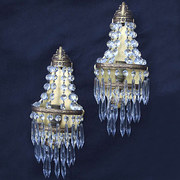 1930 pair of icicle drop wall