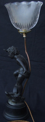 Victorian spelter signed cheru
