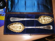 PAIR George IV Silver Berry Se