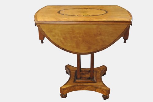 19th c Satinwood Lamp Table