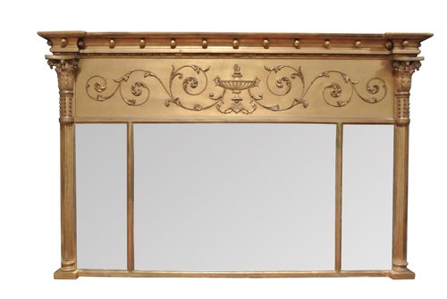 Antique Gilt Overmantel Mirror