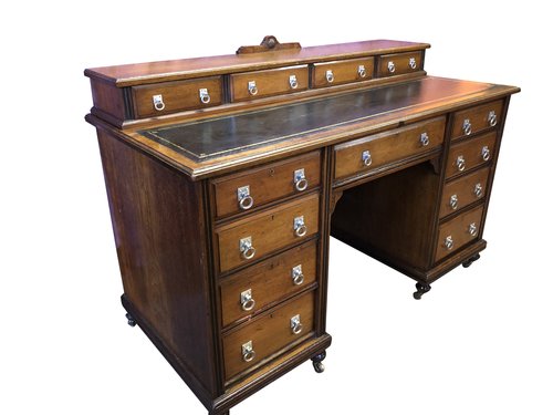 Antique Mahogany Desk By Maple & Co