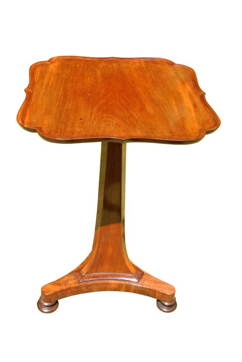Antique Mahogany Dish Top Wine Table