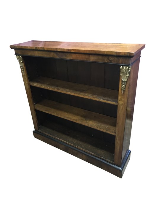Antique Walnut Open Bookcase