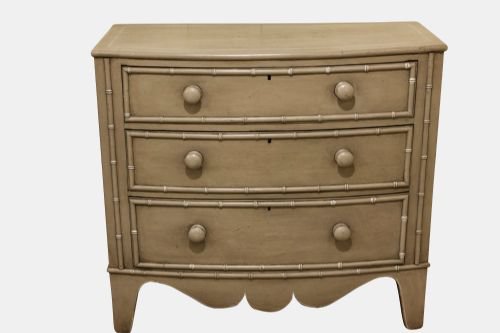 Bow Fronted Faux Bamboo Chest of Drawers