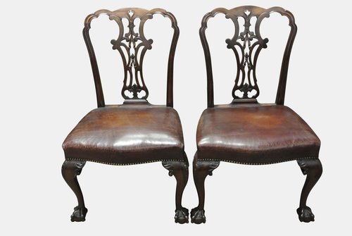 Pair Fine George II Side Chairs