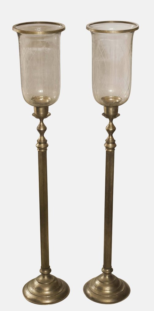 Pair of Decorative Storm Candles