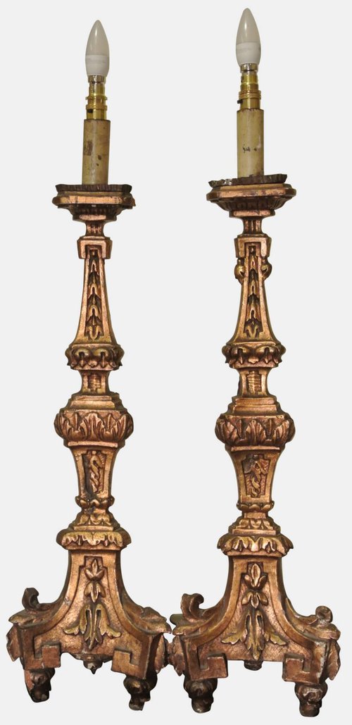 Pair of Italianate Altarstick Lamps