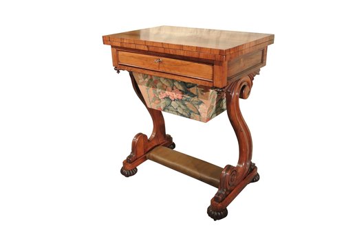 Regency Lamp Table Sewing Box