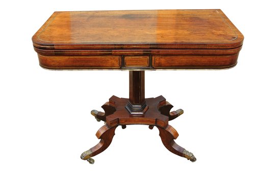 Regency Rosewood Card Table