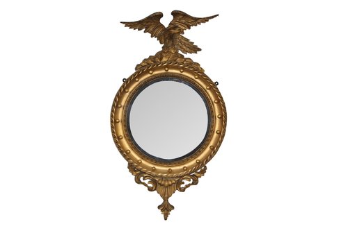 Small Convex Mirror With Eagle