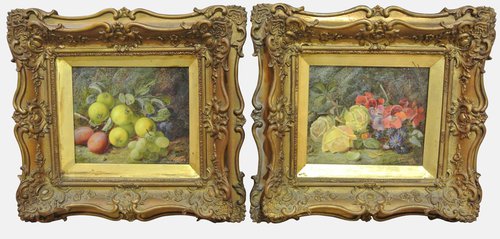 Small Pair Of Still Lifes By Vincent Clare