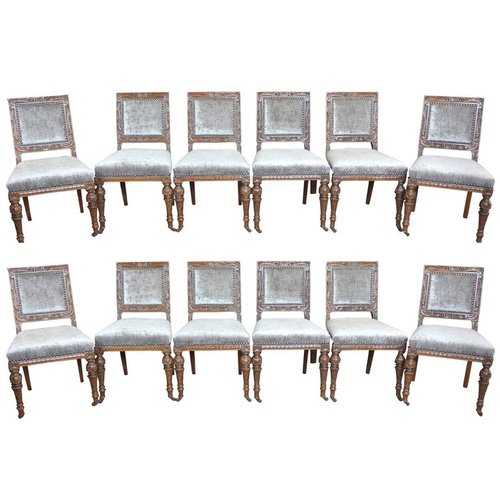 Twelve Gillows Antique Dining Chairs