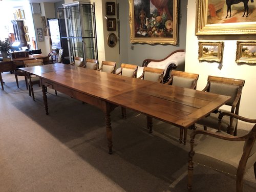 Very Large 19thc Cherrywood Extending Dining Table