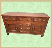 Antique oak cupboard dresser b