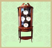 Edwardian mahogany inlaid serp