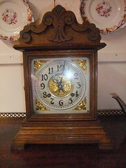 antique clocks & timepieces edwardian oak mantle clock Edwardian oak mantle clock