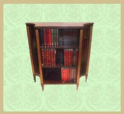 Faux rosewood open bookcase