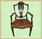 antique furniture set of 8 mahogany shield back Set of 8 mahogany Shield back