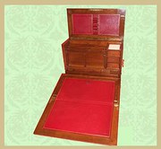 Victorian walnut stationery bo