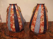 japanese / oriental antiques Pair of Japanese Fukagawa vases