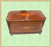 Victorian inlaid rosewood blanket box