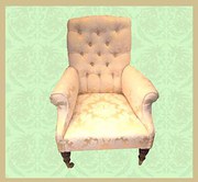 late Victorian button back  armchair