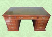 antique furniture Victorian,walnut,pedestal,desk,circa,1880.