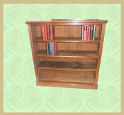 late Victorian walnut open boo
