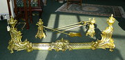 19th C French Gilt Bronze Fire