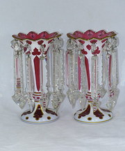 Decoraive Pair 19th C Bohemien