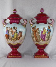 Decorative Pair 19th C Vienna