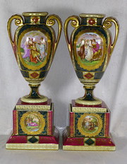 Decorative Pair 19th C Vienna