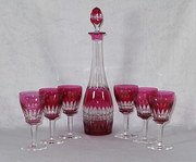 English Cranberry Decanter and