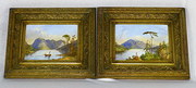 Framed Pair 19th C Derby Plaqu