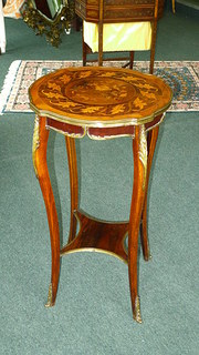 French 19th C Marquetry Side T