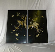 Large Pair 19th C Japanese Lac